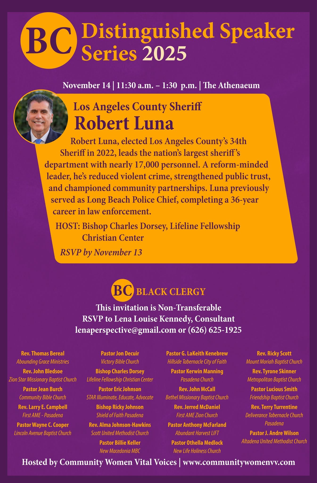 Speaker Series with Sheriff Robert Luna